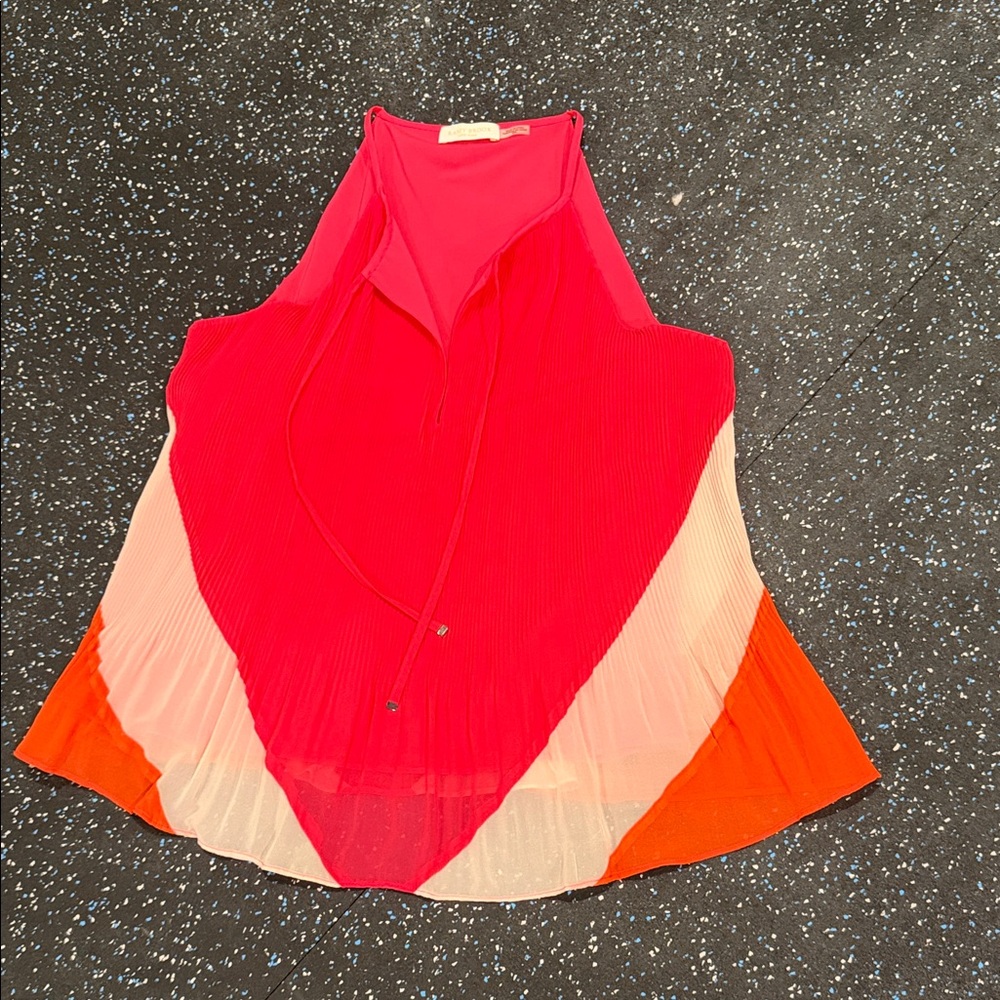 Ramy Brook Red and Orange Sleeveless Blouse